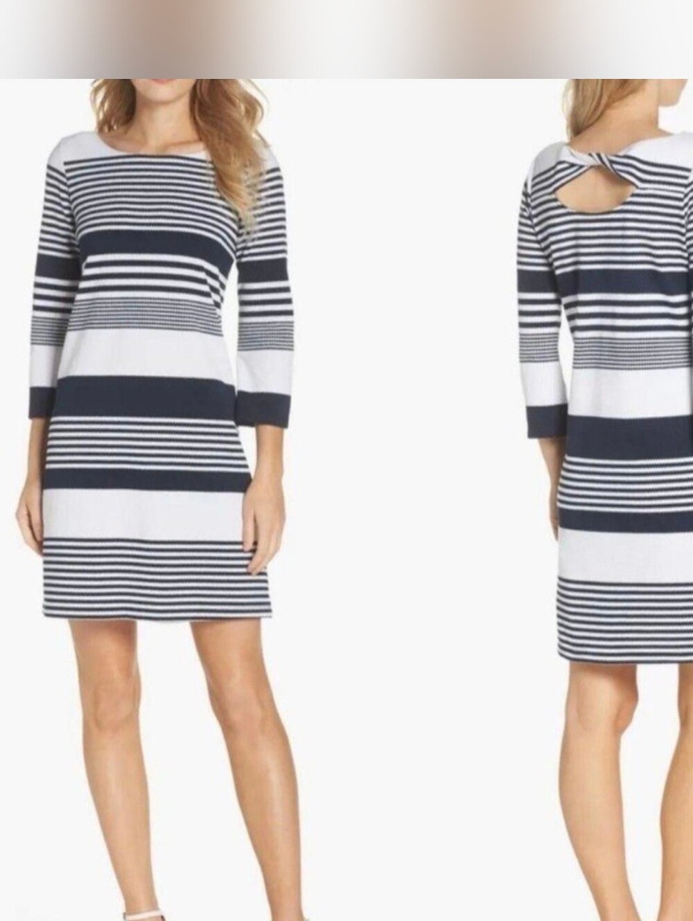 Lilly Pulitzer Striped Navy and White Knit Dress